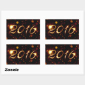 Sticker Rectangulaire 2016 (feux de bokeh) (Feuille)