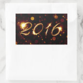 Sticker Rectangulaire 2016 (feux de bokeh) (Sac)