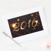 Sticker Rectangulaire 2016 (feux de bokeh) (Enveloppe)