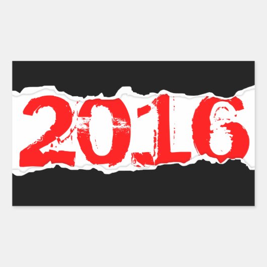 Sticker Rectangulaire 2016 (page déchirure) (Devant)