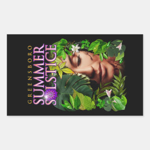 Sticker Rectangulaire 2022 Greensboro Summer Solstice Festival Souvenir