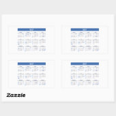 Sticker Rectangulaire 2027 Rectangular Monthly Calendar (Feuille)