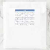 Sticker Rectangulaire 2027 Rectangular Monthly Calendar (Sac)