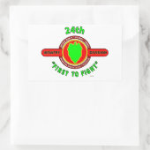 STICKER RECTANGULAIRE 24E DIVISION D'INFANTERIE "PREMIER À COMBATTRE" PR (Sac)