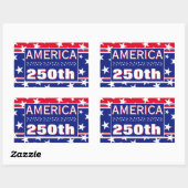 STICKER RECTANGULAIRE 250 AMÉRIQUE (Feuille)