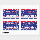STICKER RECTANGULAIRE 250 AMÉRIQUE 1776 2026 (Feuille)