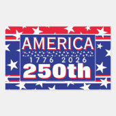 STICKER RECTANGULAIRE 250 AMÉRIQUE 1776 2026 (Devant)