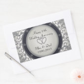 Sticker Rectangulaire 25e anniversaire du Mariage d'argent (Enveloppe)