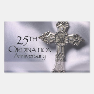 Sticker Rectangulaire 25e cabinet Anniversary Cross Host