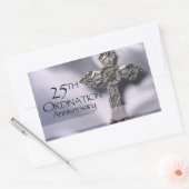 Sticker Rectangulaire 25e cabinet Anniversary Cross Host (Enveloppe)