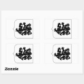 Sticker Rectangulaire 28e Régiment d'infanterie - Lions noirs (Feuille)
