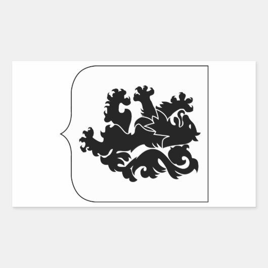 Sticker Rectangulaire 28e Régiment d'infanterie - Lions noirs (Devant)