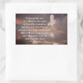 Sticker Rectangulaire 2 Chroniques 7:14 Si Mon Peuple Priera (Sac)