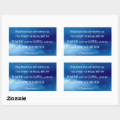Sticker Rectangulaire 2 Timothy 1:7 For God has not given.... (Feuille)