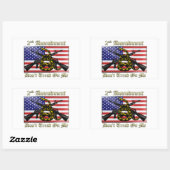 Sticker Rectangulaire 2e amendement (Feuille)