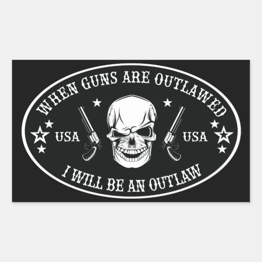 Sticker Rectangulaire 2e amendement Oreiller (Devant)