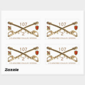 Sticker Rectangulaire 2E Escadron 107e ACR (Feuille)