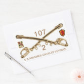 Sticker Rectangulaire 2E Escadron 107e ACR (Enveloppe)