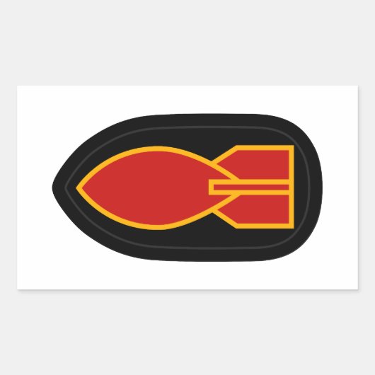 STICKER RECTANGULAIRE 2ÈME GUERRE MONDIALE EOD (Devant)