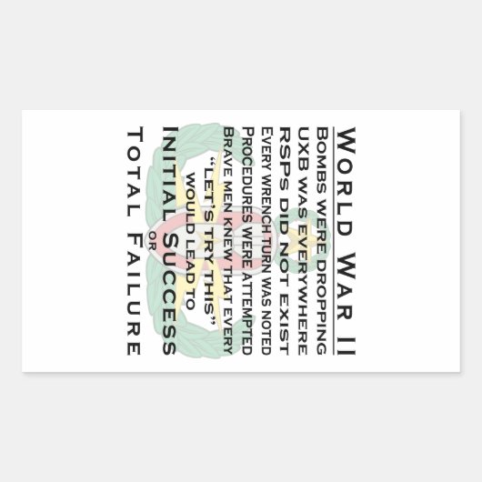 Sticker Rectangulaire 2ème guerre mondiale maîtres EOD (Devant)