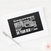 Sticker Rectangulaire 30èmes ans de fête d'anniversaire d'amusement (Enveloppe)