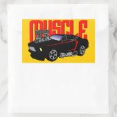 Sticker Rectangulaire 341 Cartoon Muscle Car (Sac)