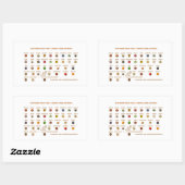 Sticker Rectangulaire 35 Meilleurs aliments qui aident à réduire le chol (Feuille)