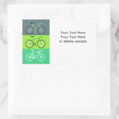 Sticker Rectangulaire 3 vélos verts (Sac)