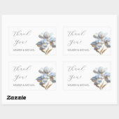 Sticker Rectangulaire 3D Flower Stylized Lily Thank You (Feuille)