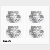 Sticker Rectangulaire 3d Lord Ganesha - Om (Feuille)