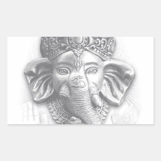 Sticker Rectangulaire 3d Lord Ganesha - Om
