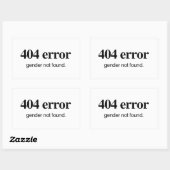 Sticker Rectangulaire 404 Erreur Sexe introuvable (Feuille)