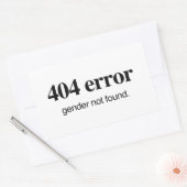 Sticker Rectangulaire 404 Erreur Sexe introuvable (Enveloppe)
