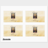 Sticker Rectangulaire 40e anniversaire d'ordination Anges à l'autel (Feuille)
