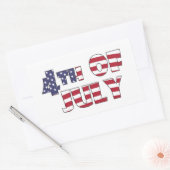 Sticker Rectangulaire 4 juillet (Enveloppe)