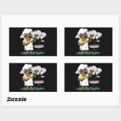 Sticker Rectangulaire 4 juillet Barbeque (Feuille)