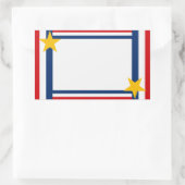 Sticker Rectangulaire 4 juillet patriotique (Sac)