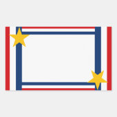 Sticker Rectangulaire 4 juillet patriotique (Devant)