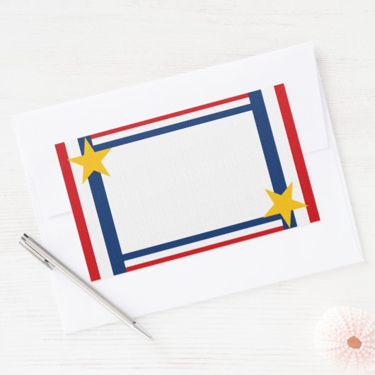 Sticker Rectangulaire 4 juillet patriotique (Enveloppe)