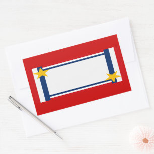 Sticker Rectangulaire 4 juillet patriotique