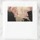 Sticker Rectangulaire 4 Petits Monstres - Marcher À Travers La Ville (Sac)