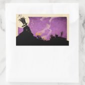 Sticker Rectangulaire 4 Petits monstres - Nuit d'Halloween (Sac)