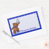 Sticker Rectangulaire 4e anniversaire Dancing Bear Scrapbook (Enveloppe)