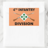 Sticker Rectangulaire 4e Division d'infanterie - fusils croisés - avec t (Sac)