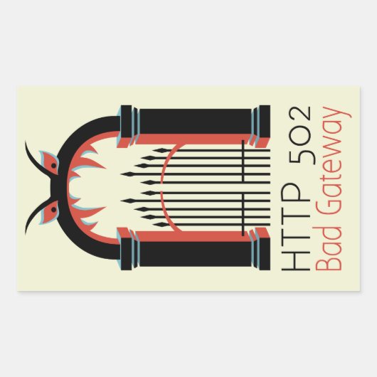 Sticker Rectangulaire 502 Passerelle incorrecte (Devant)