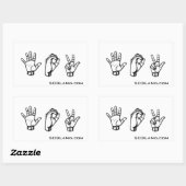 Sticker Rectangulaire 503 Handz avec URL (Feuille)