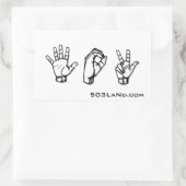 Sticker Rectangulaire 503 Handz avec URL (Sac)