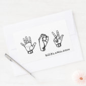 Sticker Rectangulaire 503 Handz avec URL (Enveloppe)