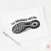Sticker Rectangulaire 50 Miles Friggin Ultra Running (Enveloppe)