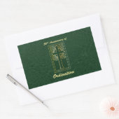 Sticker Rectangulaire 50e anniversaire de l'ordination Regarder en cuir  (Enveloppe)